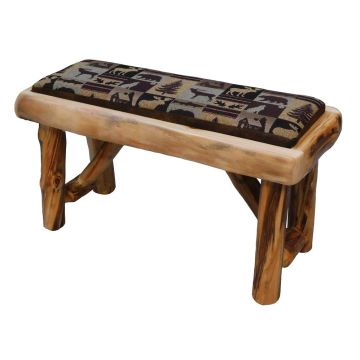 Beartooth Aspen Upholstered Dining Bench-36-NL-DBR-FGR