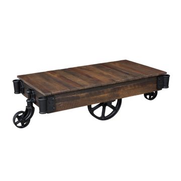 Great Northern Railroad Cart Barn Wood Coffee Table - Glaze #3 Finish