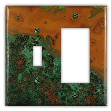 Verde 1 Toggle 1 Rocker/GFI Copper Switch Plate