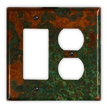 Verde 1 Rocker/GFI 1 Outlet Copper Switch Plate