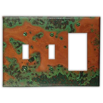 Verde 2 Toggle 1 Rocker/GFI Copper Switch Plate