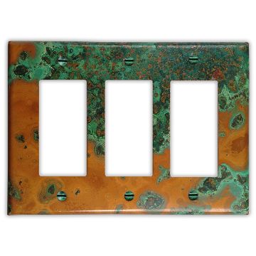 Verde 3 Rocker/GFI Copper Switch Plate