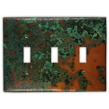 Verde 3 Toggle Copper Switch Plate