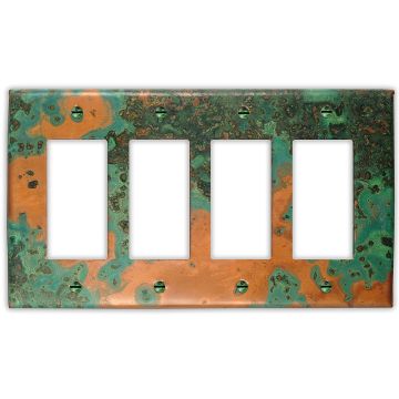 Verde 4 Rocker/GFI Copper Switch Plate