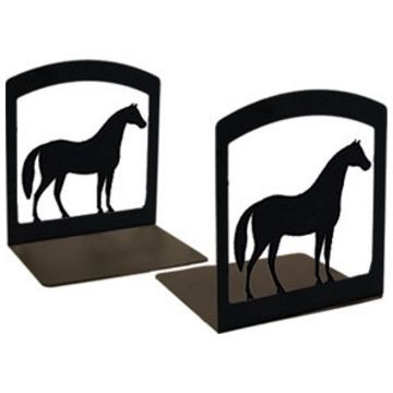Wrought Iron Horse Book Ends