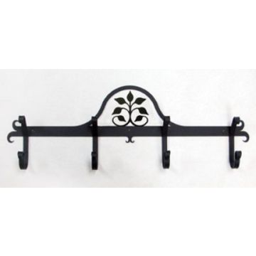 Wrought Iron Leaf Fan Coat Bar