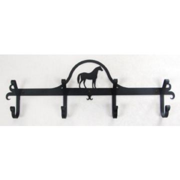 Wrought Iron Horse Coat Bar