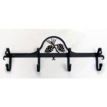 Wrought Iron Pinecone Coat Bar