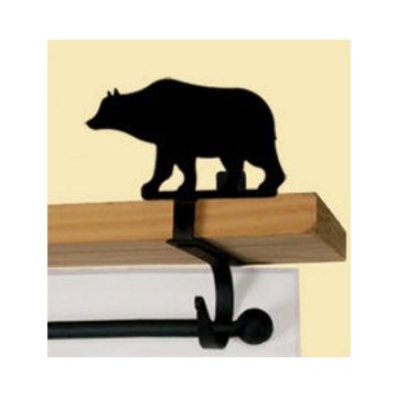 Wrought Iron Bear Curtain Shelf Brackets