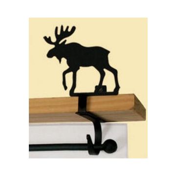 Wrought Iron Moose Curtain Shelf Brackets