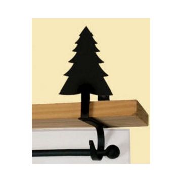 Wrought Iron Pine Tree Curtain Shelf Brackets