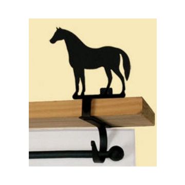 Wrought Iron Horse Curtain Shelf Brackets