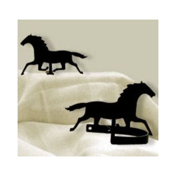 Wrought Iron Running Horse Curtain Tie Backs