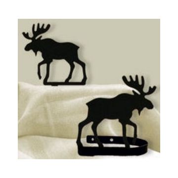Wrought Iron Moose Curtain Tie Backs