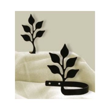 Wrought Iron Leaf Curtain Tie Backs