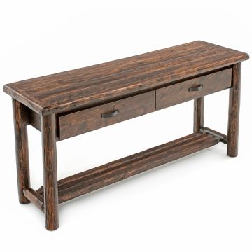 Olde Towne 2 Drawer Sofa Table--Barnwood Lager Finish