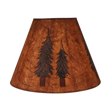 Rustic Burnt Umber Double Pine Lampshade