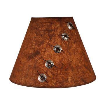 Rustic Charred Streak X Laced Concho Lampshade