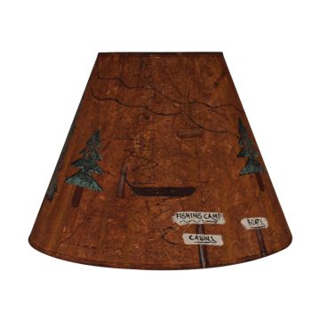 Rustic Charred Streak Lake Cabin Lampshades