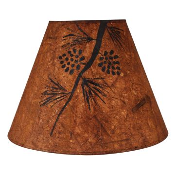 Rustic Black Pine Branch Charred Streak Lampshades