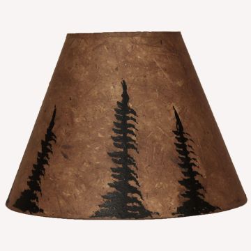 Rustic Feathered Pines Brown Lampshades