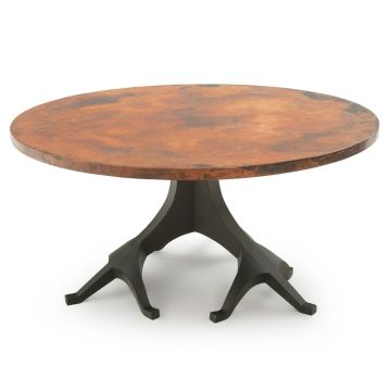 Hand-hammered Copper Dining Table
