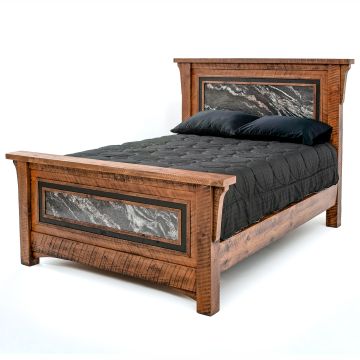 Black Granite Single Panel Bed