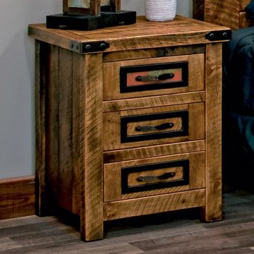 Copper Mesa 3 Drawer Nightstand