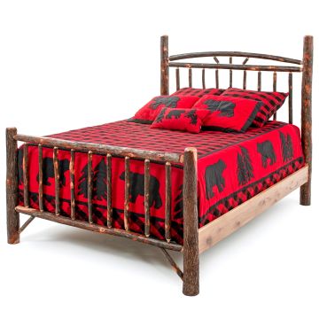 Saranac Hickory Wagon Wheel Log Bed