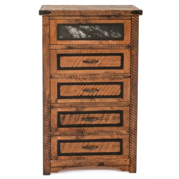 Black Granite 5 Drawer Chest