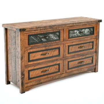 Black Granite 6 Drawer Dresser