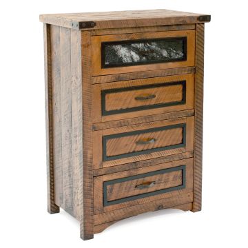 Black Granite 4 Drawer Chest