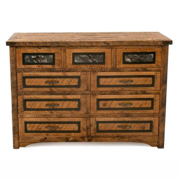 Black Granite 9 Drawer Dresser