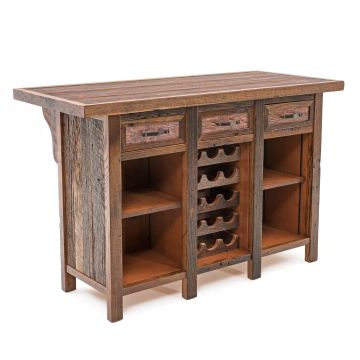 Copper Canyon 3 Panel Barn Wood Bar