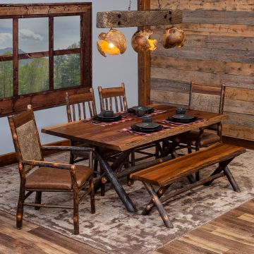 Hickory Log Dining Set