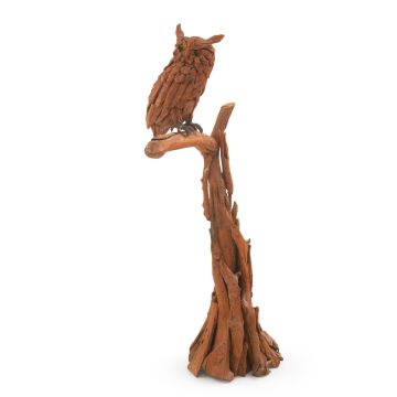 Rustic Driftwood Resting Owl