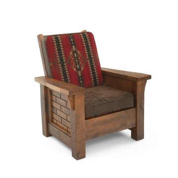 Rustic Teak Stacked Lounge Chair