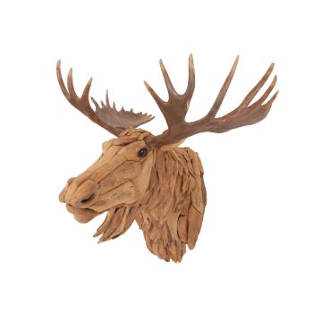 Rustic Driftwood Moose Head Mount