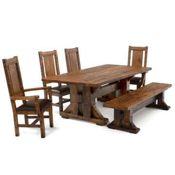 Timber Haven Rustic Dining Set--Antique Barnwood finish