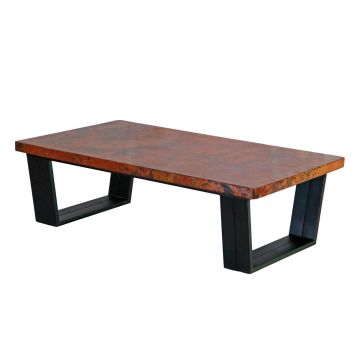 Wedge Hammered Copper Coffee Table - 58" x 36"