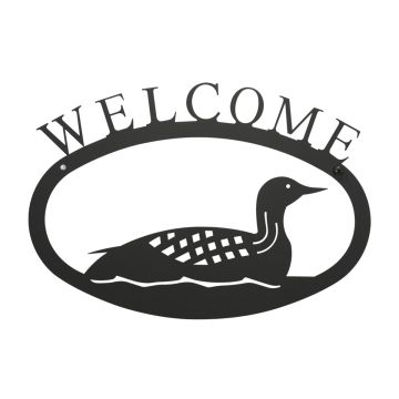 Wrought Iron Loon Welcome Sign | wrought iron welcom sign