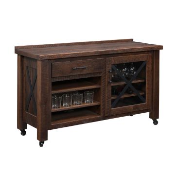 Wellington Reclaimed Barn Wood Beverage Server - Tavern Finish