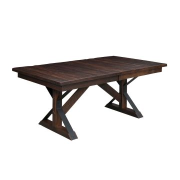 Wellington Reclaimed Barn Wood Pedestal Dining Table - Tavern Finish
