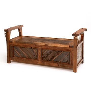 Western Winds Reclaimed Barnwood Storage Bench 