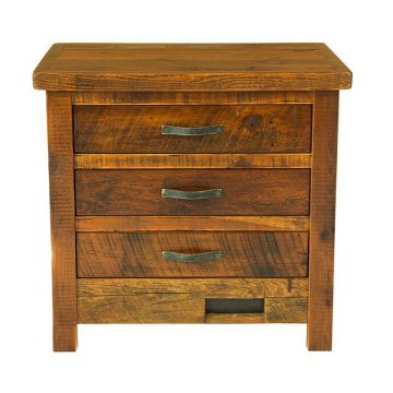 Western Traditions Elite 3 Drawer Rustic Nightstand 