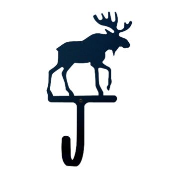 Wrought Iron Moose Wall Hook shown in Large