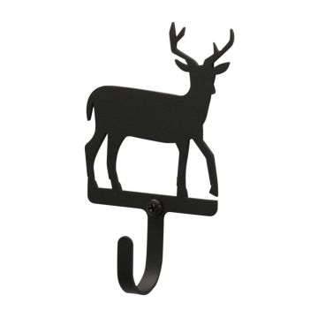 Wrought Iron Deer Wall Hook shown in Small