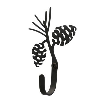 Wrought Iron Pinecone Wall Hook shown in small