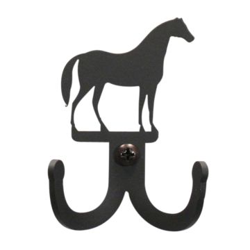 Wrought Iron Horse Double Wall Hook