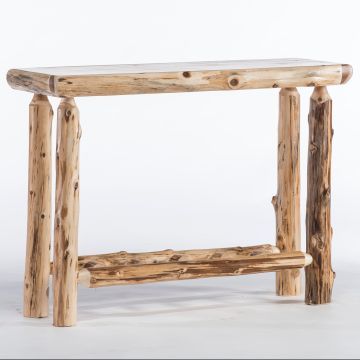 Cedar Log Sofa Table